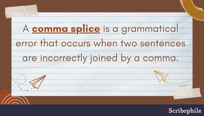 definition of comma splice