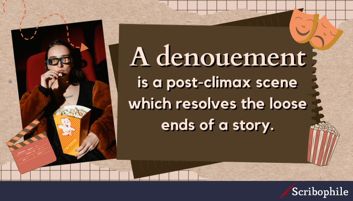 A dénouement is a post-climax scene which resolves the loose ends of a story.